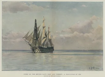 Ein Kriegsschiff von 1798